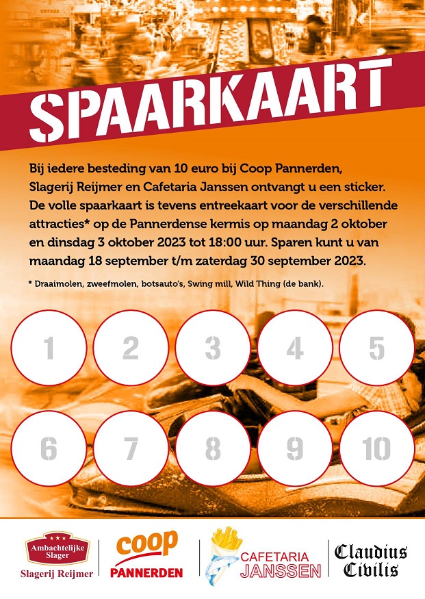 A6 spaarkaart Kermis 2023