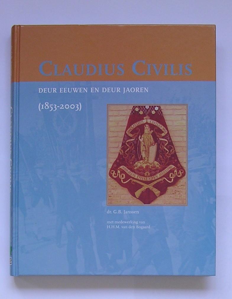 Boek schuttersgilde claudius civilis pannerden met als titel deur eeuwen en deur joaren 1853-2003
